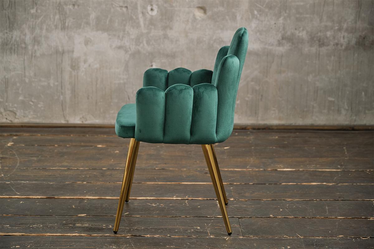 ESSZIMMERSTUHL FREJA Grün Velvet (1er-Set) - Grün, Textil (59/86/55cm) - KAWOLA