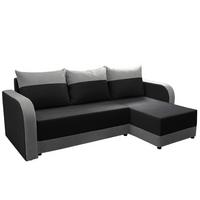 ECKSOFA Hawana Schwarz/Grau Alova 14+15 - Schwarz/Grau, Naturmaterialien (280/138cm) - imoebel24