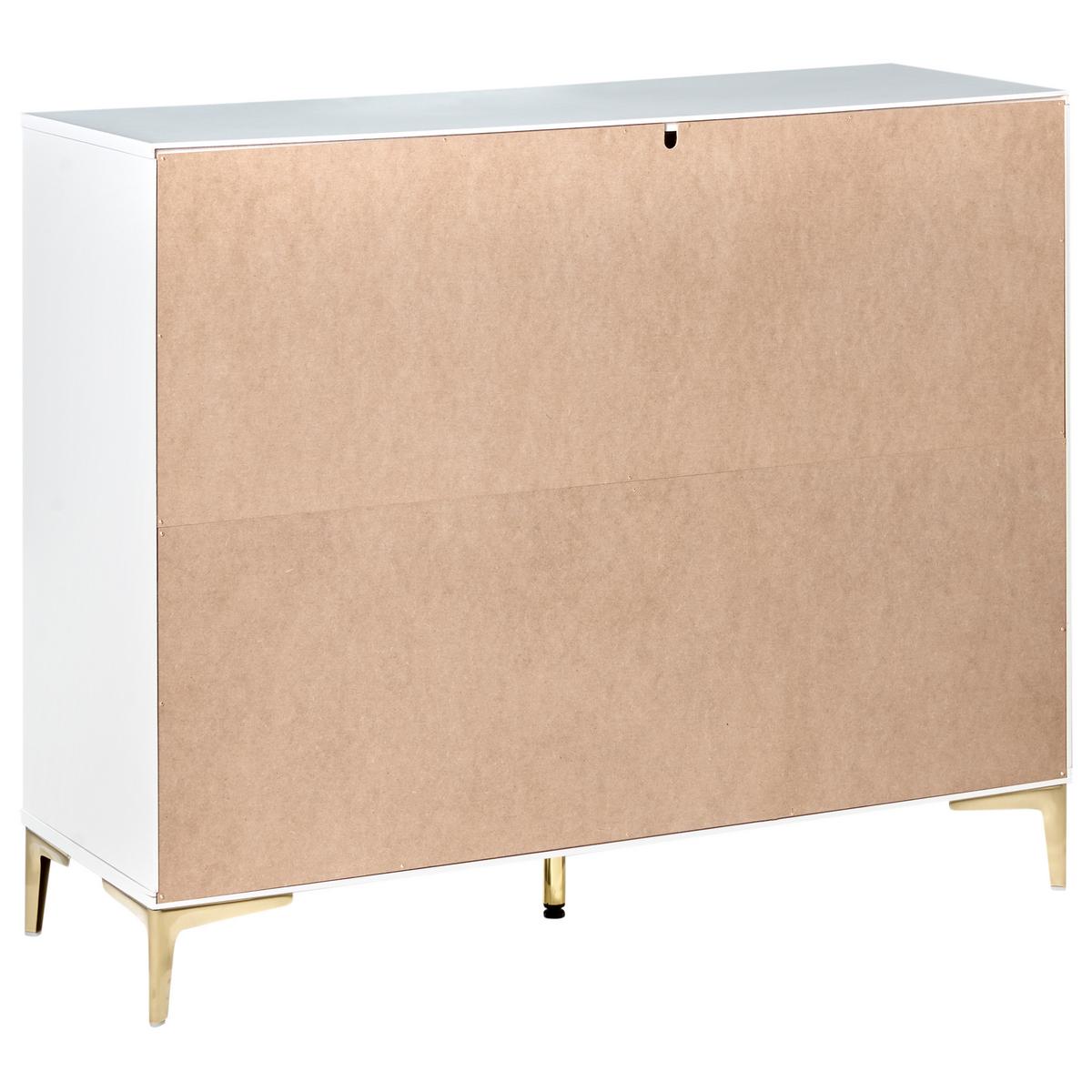KOMMODE mit 6 Schubladen Weiß Walcott - Weiß, Holzwerkstoff (108/89/40cm) - Beliani