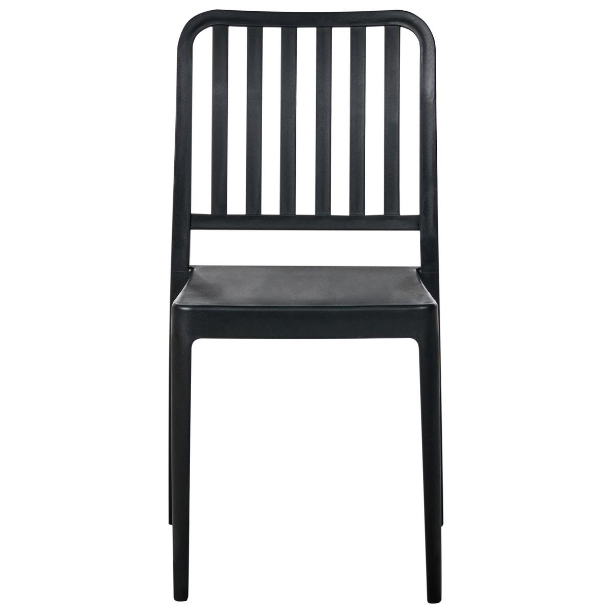GARTENSTUHL 4er-Set Schwarz Sersale - Schwarz, Kunststoff (42/82/47cm) - Beliani