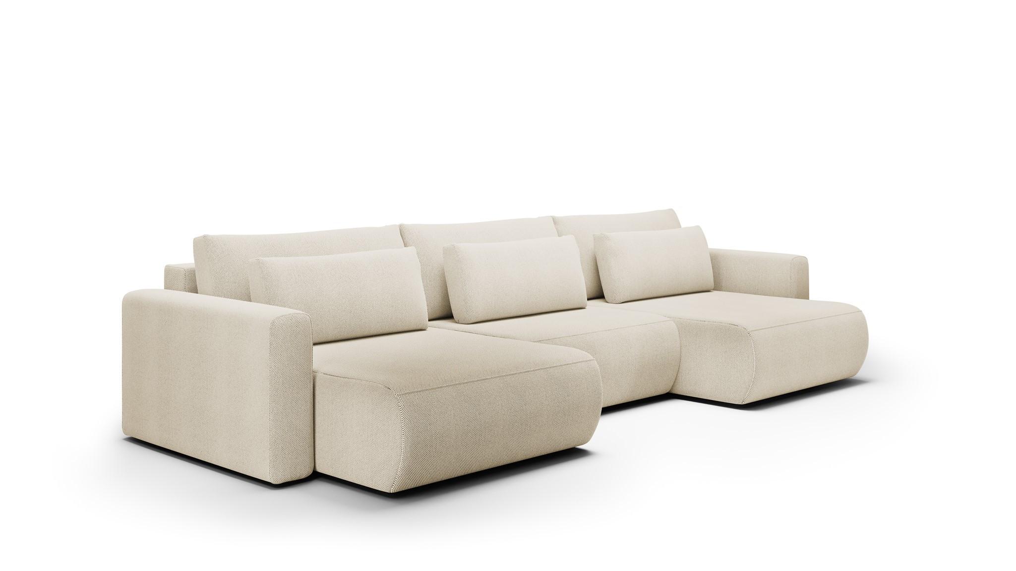 WOHNLANDSCHAFT Chaira Mit Schlaffunktion - Beige, Holzwerkstoff/Textil (340/85/149cm) - Fun Möbel