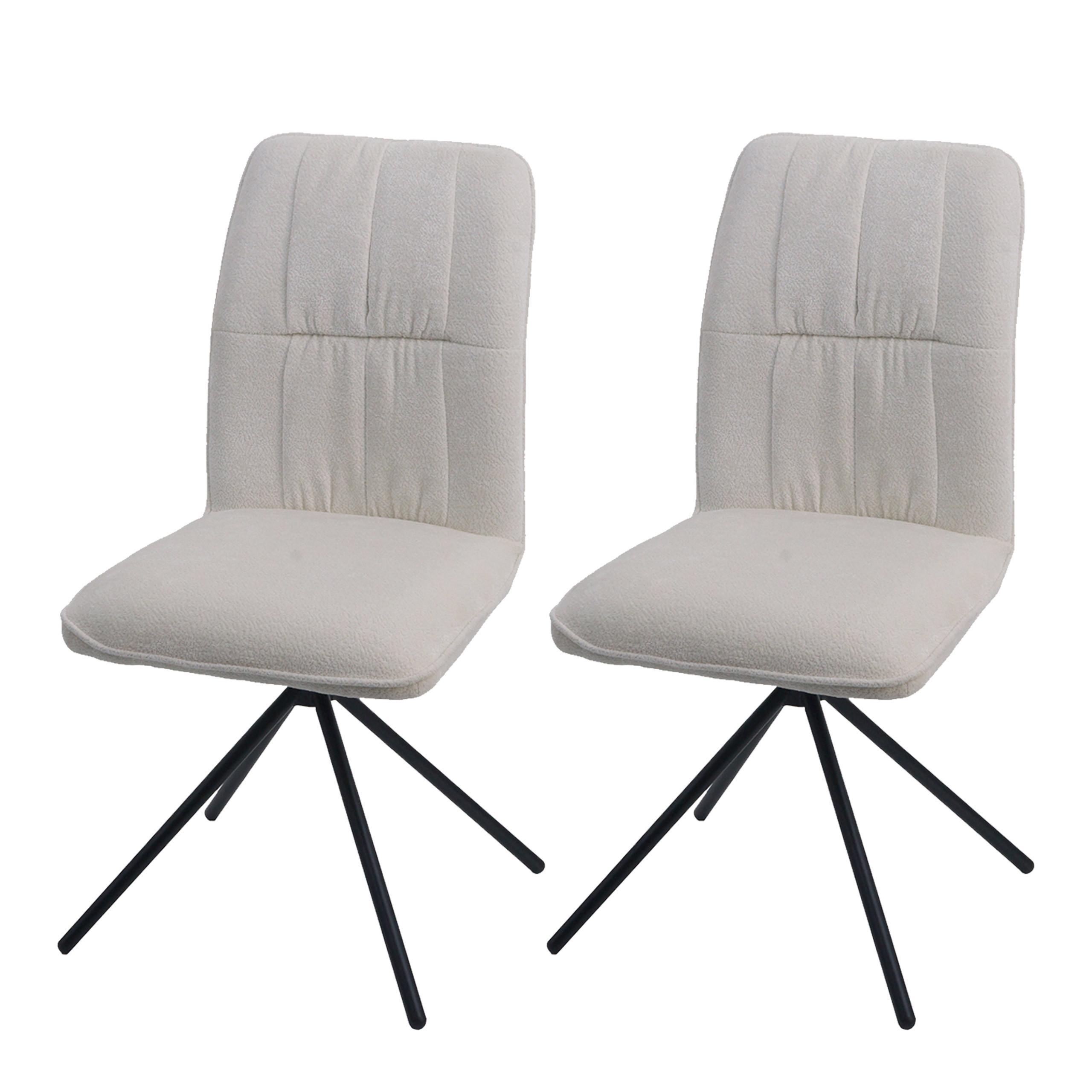 ESSZIMMERSTUHL Cremeweiß - Creme/Weiß, Textil (47/95/50cm) - MCW