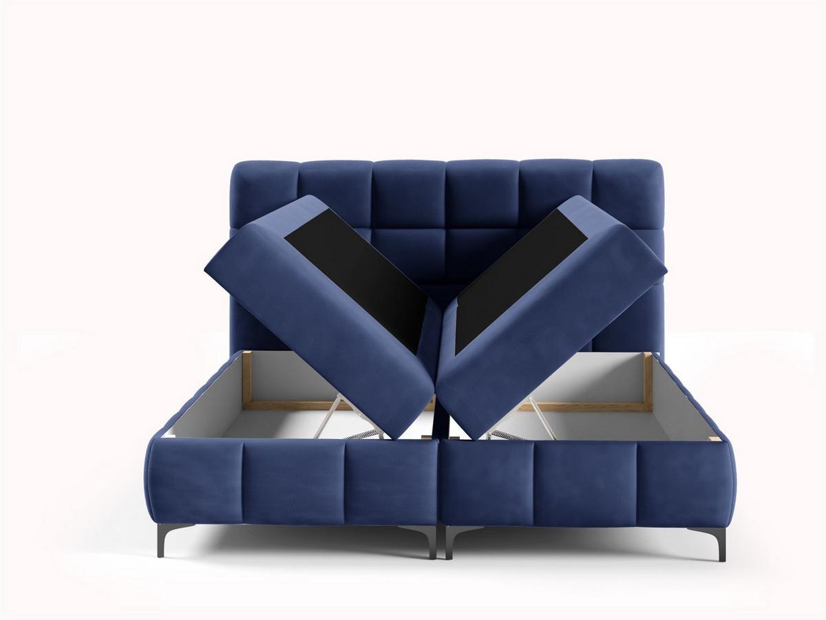 BOXBETT Sophie In Salvador - Dunkelblau, Holzwerkstoff/Textil (120/200cm) - Fun Möbel