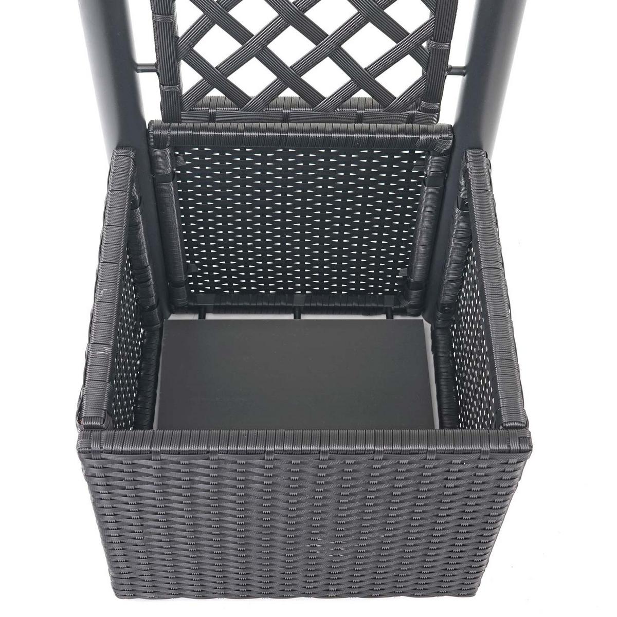 POLY-RATTAN RANKGITTER Anthrazit - Anthrazit, Kunststoff (43/142/43cm) - MCW
