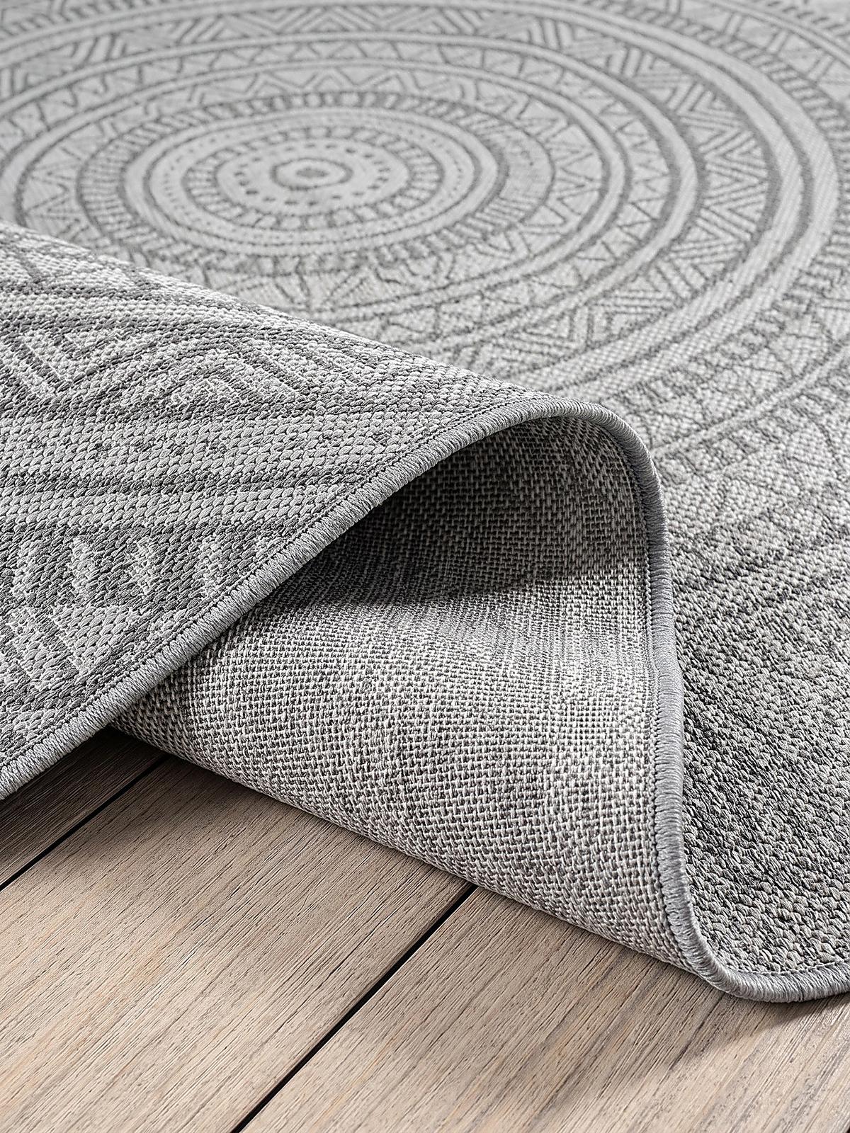 FLACHWEBTEPPICH Orientalisch BORNO Polypropylen Anthrazit 140 x 200 cm - Anthrazit, Textil (140/200cm) - KADIMA DESIGN