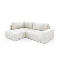 ECKSOFA Angela 4 Sitzplätze Gebrochenes Weiß - Weiß, Holz (245/182cm) - Petits-meubles