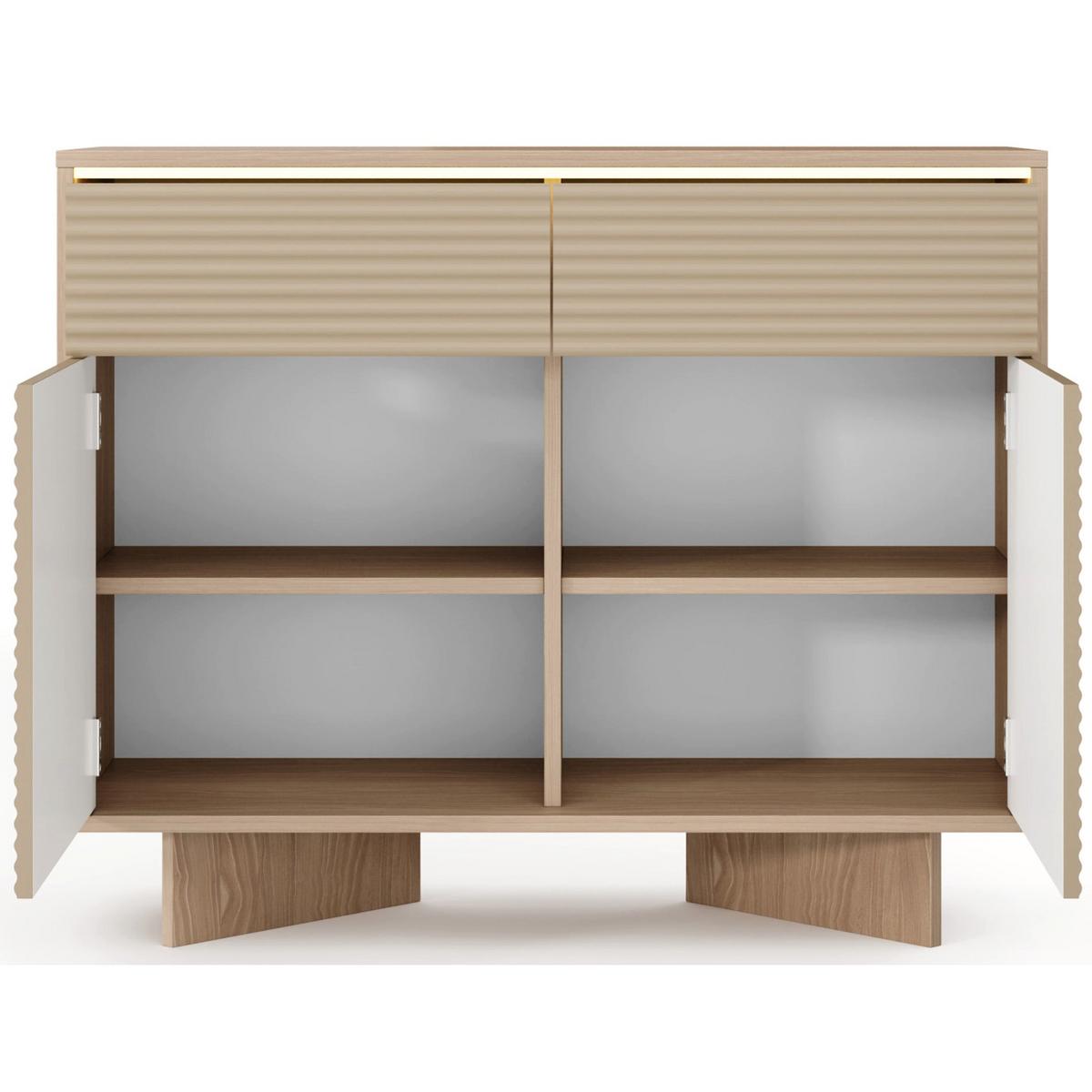 SIDEBOARD Semi 103 cm - Beige/Cappuccino, Holzwerkstoff (103.9/84.4/40cm) - Selsey