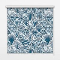INNENROLLO - Fensterrollo - Rollo - 150x180 cm - Blaues Muster - Blau, Kunststoff (150/180/0.5cm) - TULUP