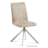 ESSZIMMERSTUHL drehbar (8er-Set) Dozene 47x92x60 Edelstahl/Natur - Edelstahlfarben/Naturfarben, Kunststoff (60/92/47cm) - 58aufmkessel