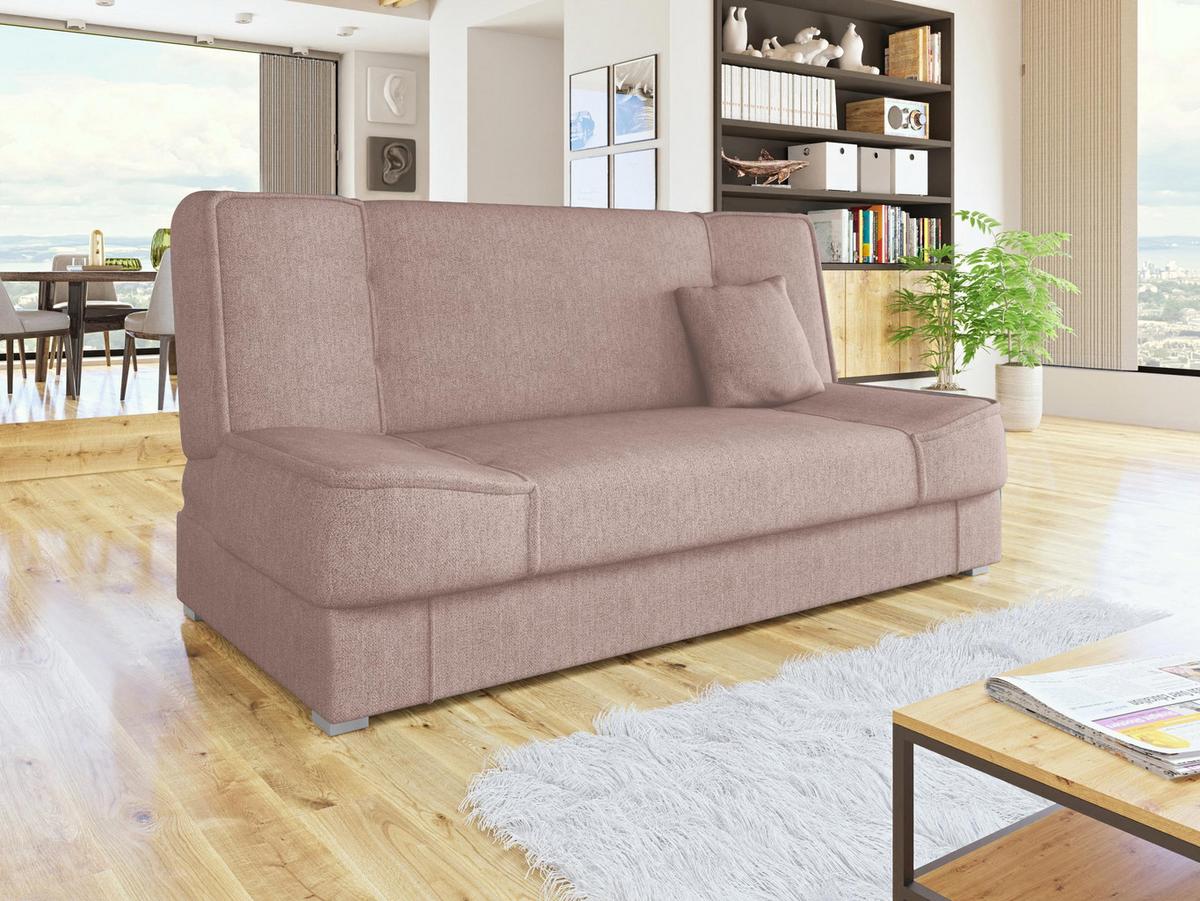SCHLAFSOFA Gabi - Hellrosa/Silberfarben, Holz/Kunststoff (175/80/80cm) - MIRJAN24