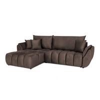 ECKSOFA Collin Mit Schlaffunktion - Braun, Holzwerkstoff/Textil (280/185cm) - Fun Möbel