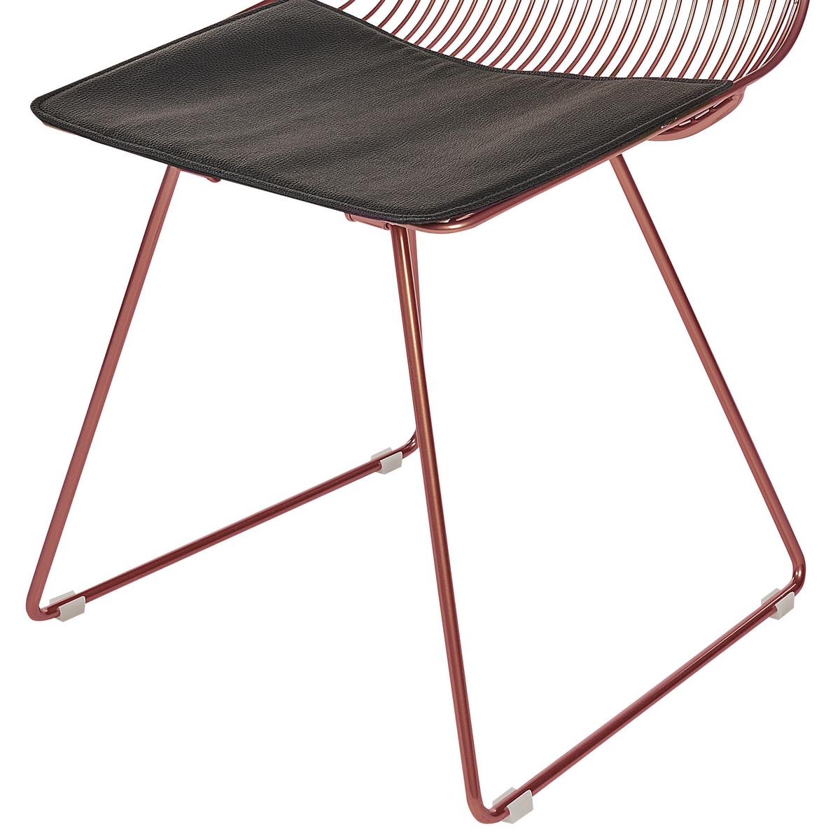 ESSZIMMERSTUHL 2er-Set Metall Roségold Beatty - Roségold, Textil/Metall (51/79/48cm) - Beliani