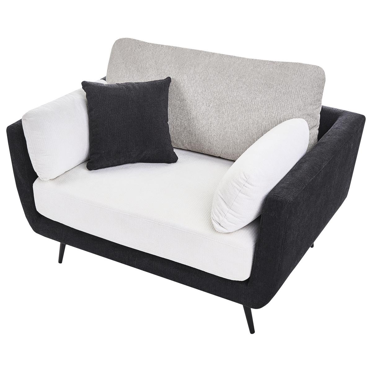 SESSEL Stoff Schwarz Bolga - Schwarz, Textil (119/89/83cm) - Beliani