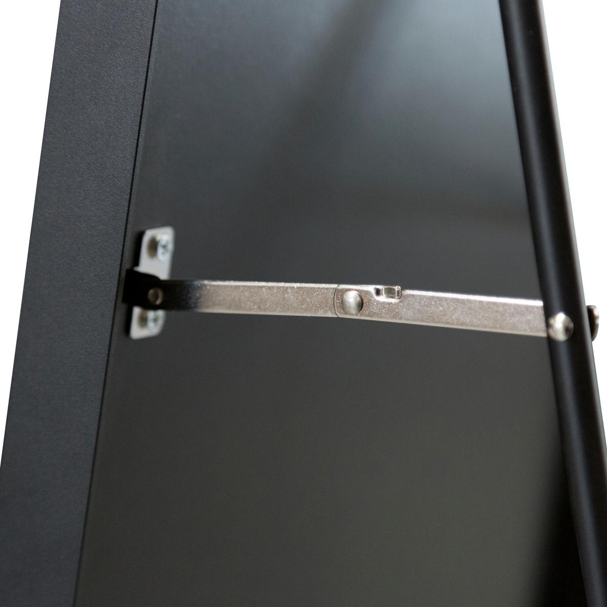 STANDSPIEGEL Bugnara - Schwarz, Glas/Metall (38.4/160/158.4cm) - [en.casa]