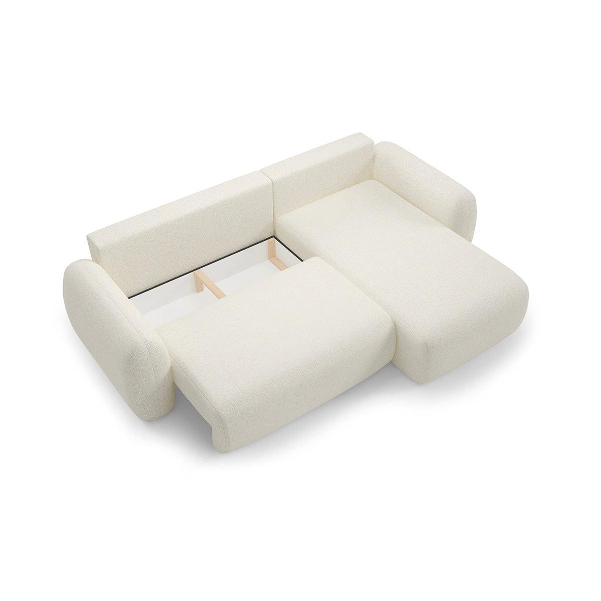 ECKSOFA Carmela 3 Sitzplätze Weiß - Weiß, Holz (304/190cm) - Petits-meubles