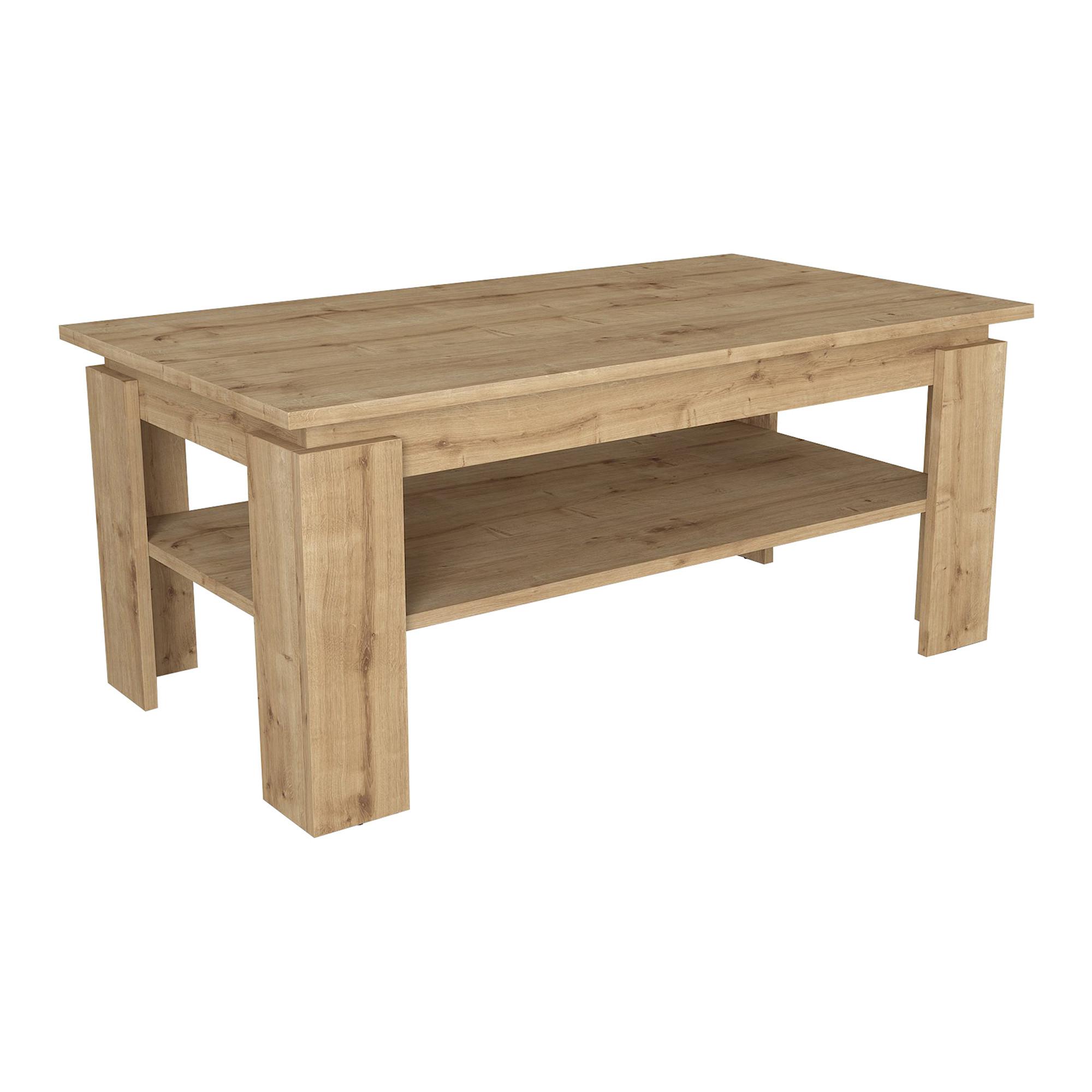 COUCHTISCH Krirdfjos 110/60/47 cm - Eichefarben, Holzwerkstoff (60/110/47cm) - [en.casa]