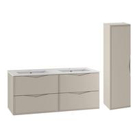 BADMÖBEL 120cm Ellie 2er-Set Kaschmir - Kaschmir, Holzwerkstoff (120/50/45.8cm) - Petits-meubles