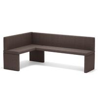 ECKBANK links OWEN Webstoff, 128/168 cm Braun - Braun, Holz/Textil (128/168cm) - Idohome