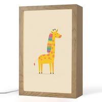 NACHTTISCHLAMPE Giraffe - Regenbogenmähne - Beige 20x30 cm - Beige, Holzwerkstoff (8/20/30cm) - OnlyWow