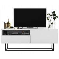 TV-SCHRANK Enjoy Weiß matt mit Metallrahmen Schublade 120 cm - Schwarz/Weiß, Holzwerkstoff/Metall (120/46/35cm) - Meble Lindner