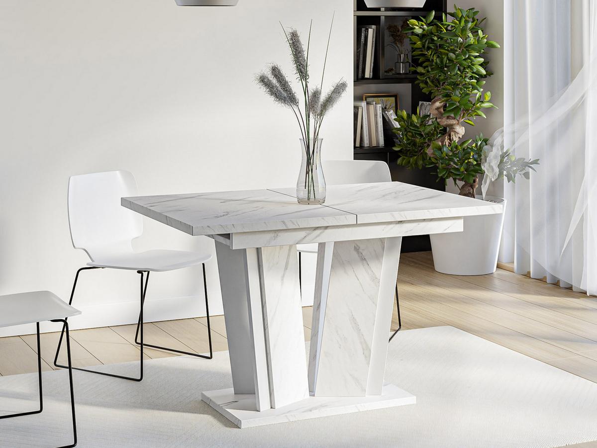 ESSTISCH ausziehbar Doha II - Weiß, Holzwerkstoff (80/120/75cm) - MIRJAN24