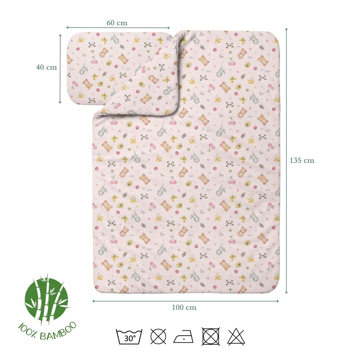 BABY Bambus-Bettwäsche Candycute - Rosa, Textil (100/135cm) - waldin
