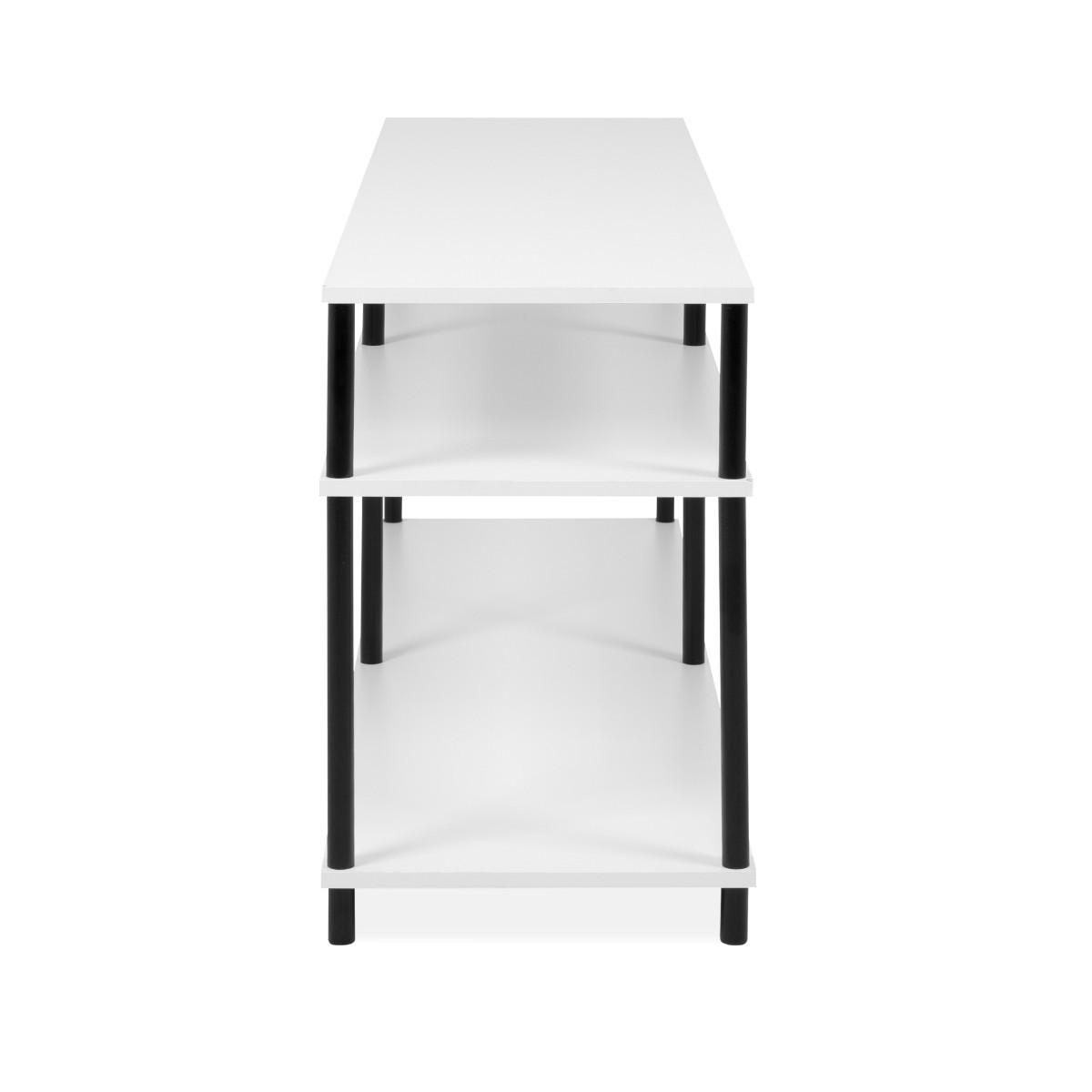 TV-MÖBEL mit 4 offenen Fächern 40/140/60 cm - Weiß, Holzwerkstoff (40/60/42cm) - Calicosy