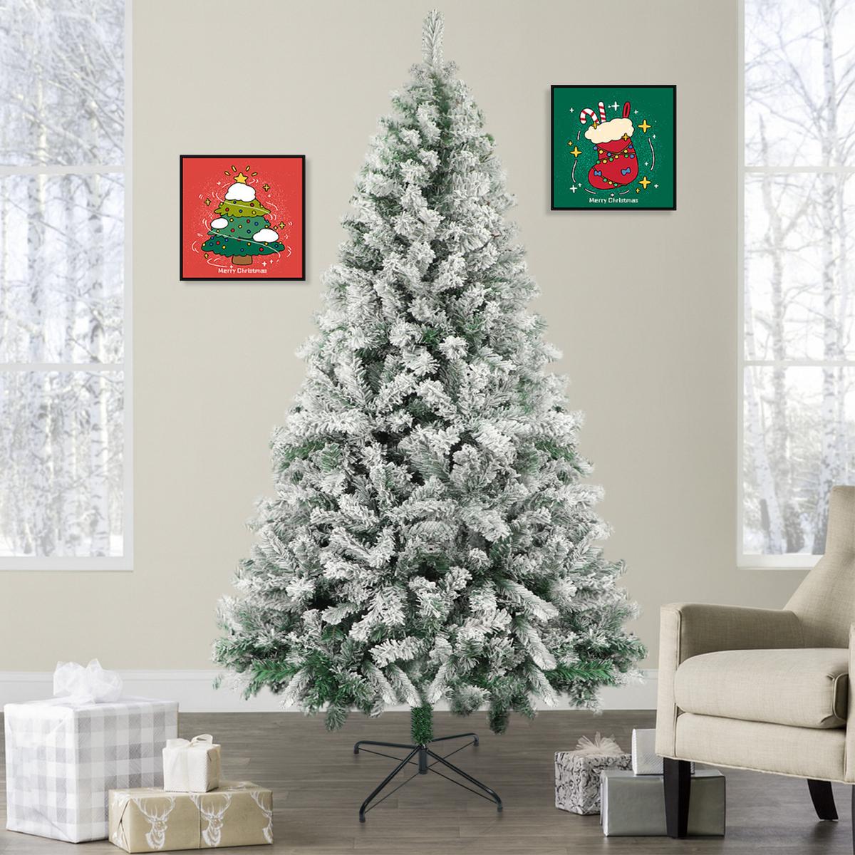 WEIHNACHTSBAUM Kaelthir 100/100/210 cm - Grün, Kunststoff (210cm) - ZMH