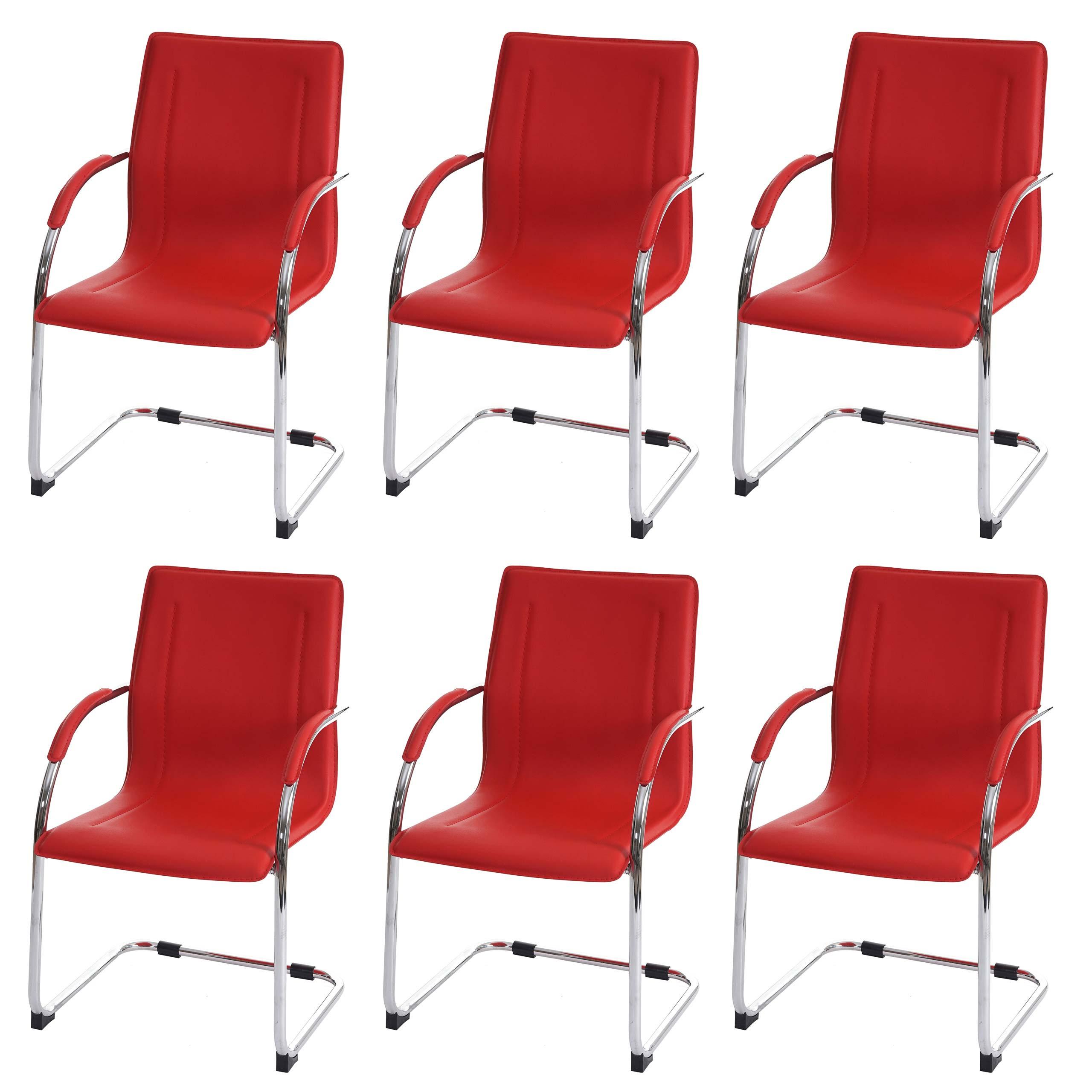 ESSZIMMERSTUHL Rot 6er-Set - Rot, Kunststoff (56/93/56cm) - MCW