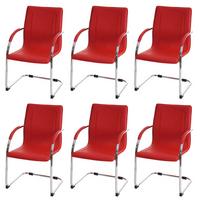 ESSZIMMERSTUHL Rot 6er-Set - Rot, Kunststoff (56/93/56cm) - MCW