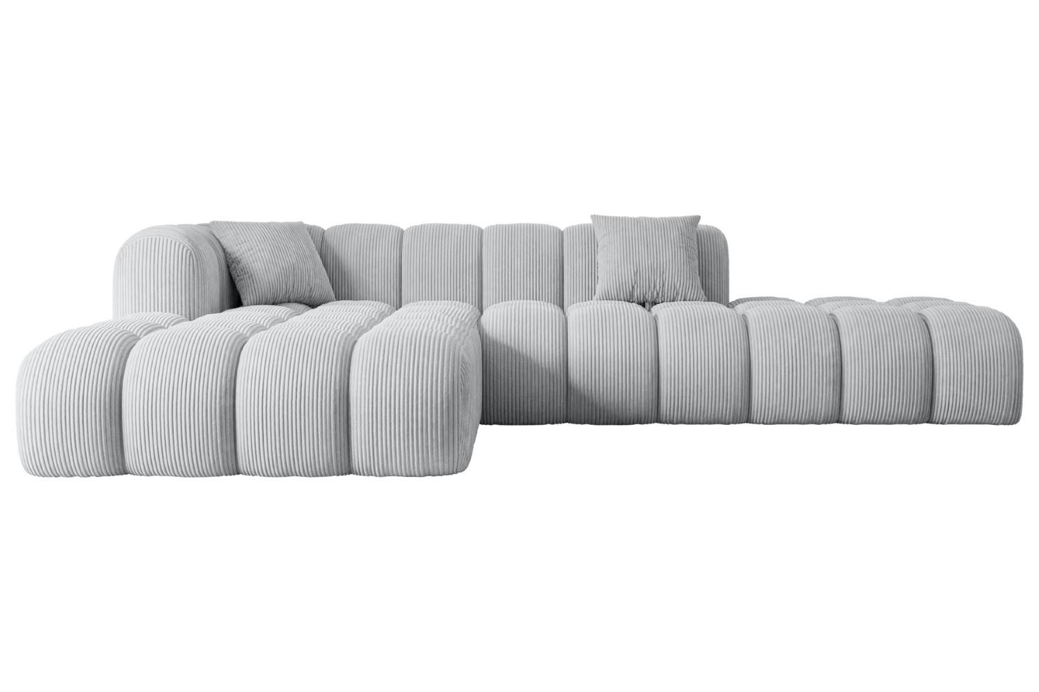ECKSOFA Ottomane Links OLEA-L2 - 289x176x71 cm Grau - Schwarz/Grau, Holzwerkstoff/Kunststoff (176/289cm) - ALTDECOR