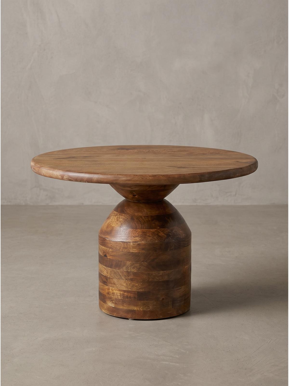 COUCHTISCH ATRANI, Mango Massivholz, Ø 60 x 41,5 cm - Braun, Mangoholz/Holz (60/60/41.5cm) - KADIMA DESIGN