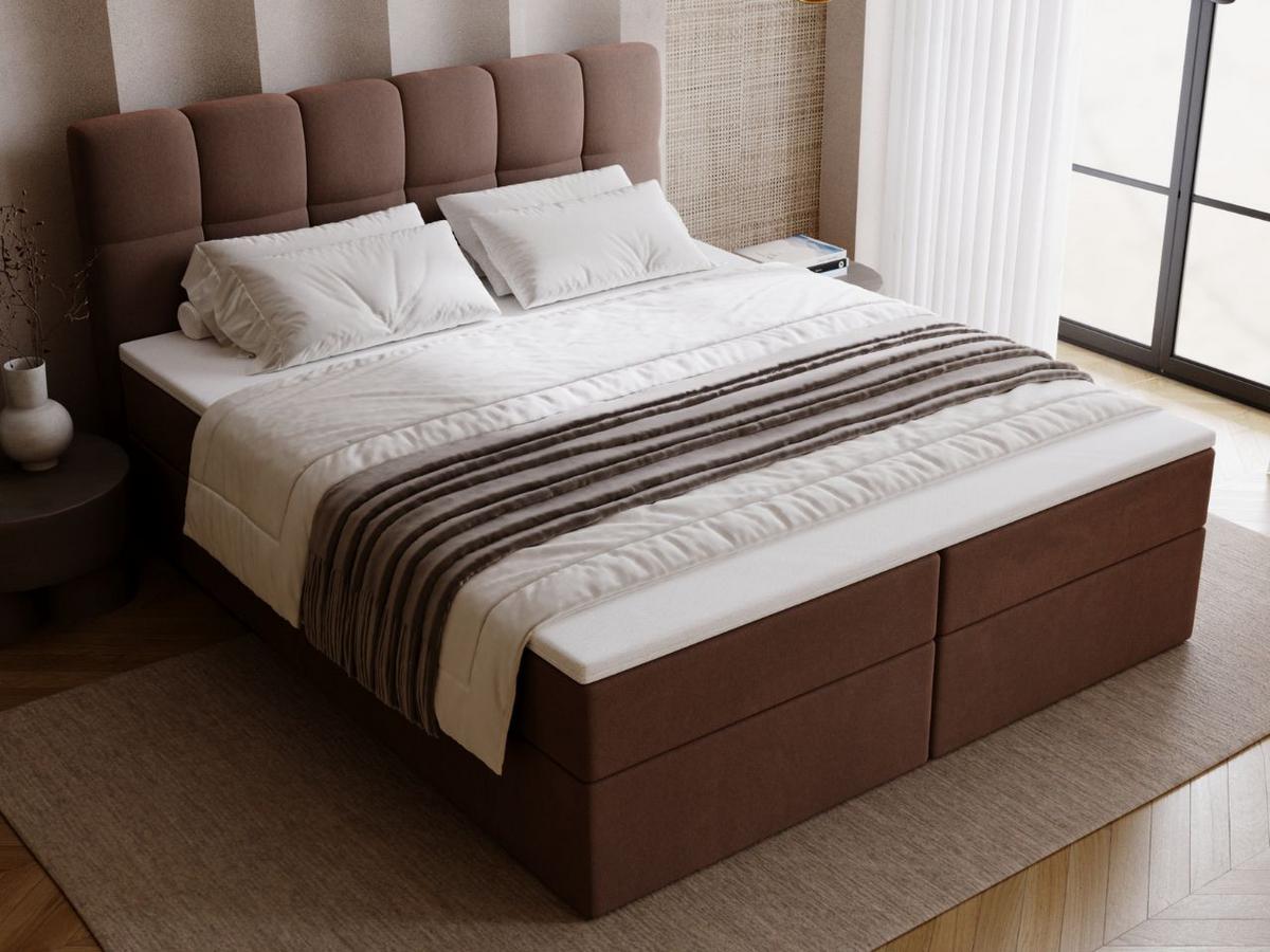 BOXBETT Maison 160x200 Braun - Braun, Holz/Textil (160/200cm) - Graingold