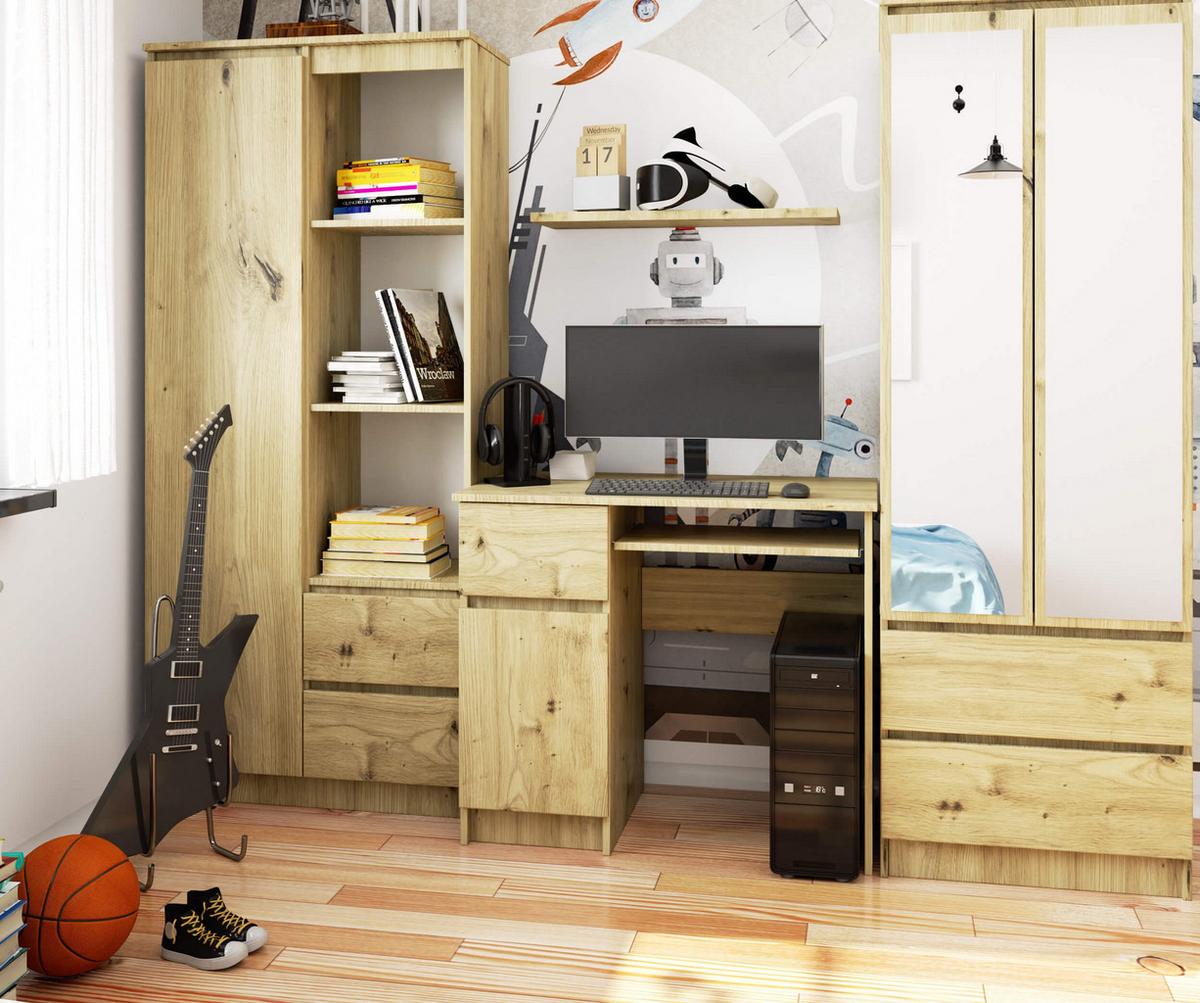 SCHREIBTISCH Eiche Artisan 77/90/50 - Eiche Artisan, Holzwerkstoff (80/92/77cm) - RAUMHIRSCH FURNITURE
