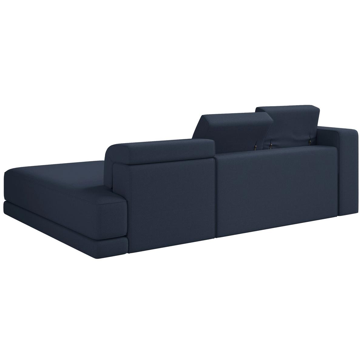 ECKSOFA Novals L-Form, 4-Sitzer, rechts 278 cm - Schwarz/Dunkelblau, Holz/Kunststoff (168/278cm) - Selsey