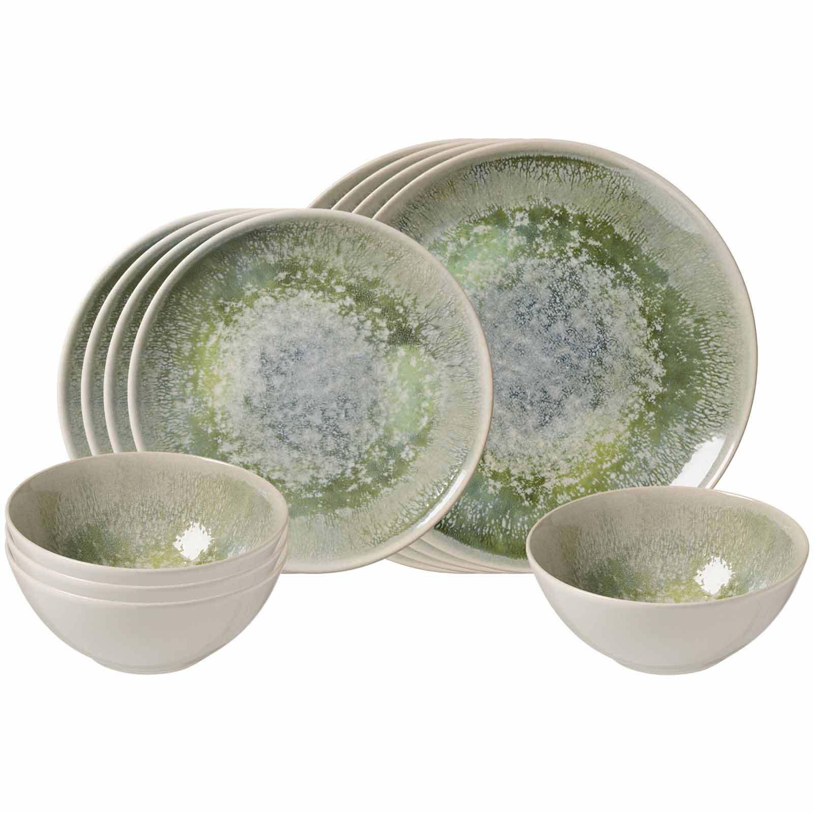 BASIC-SET Cecina Jade 12-tlg. - Grün, Keramik (2/2/2cm) - Ritzenhoff Breker