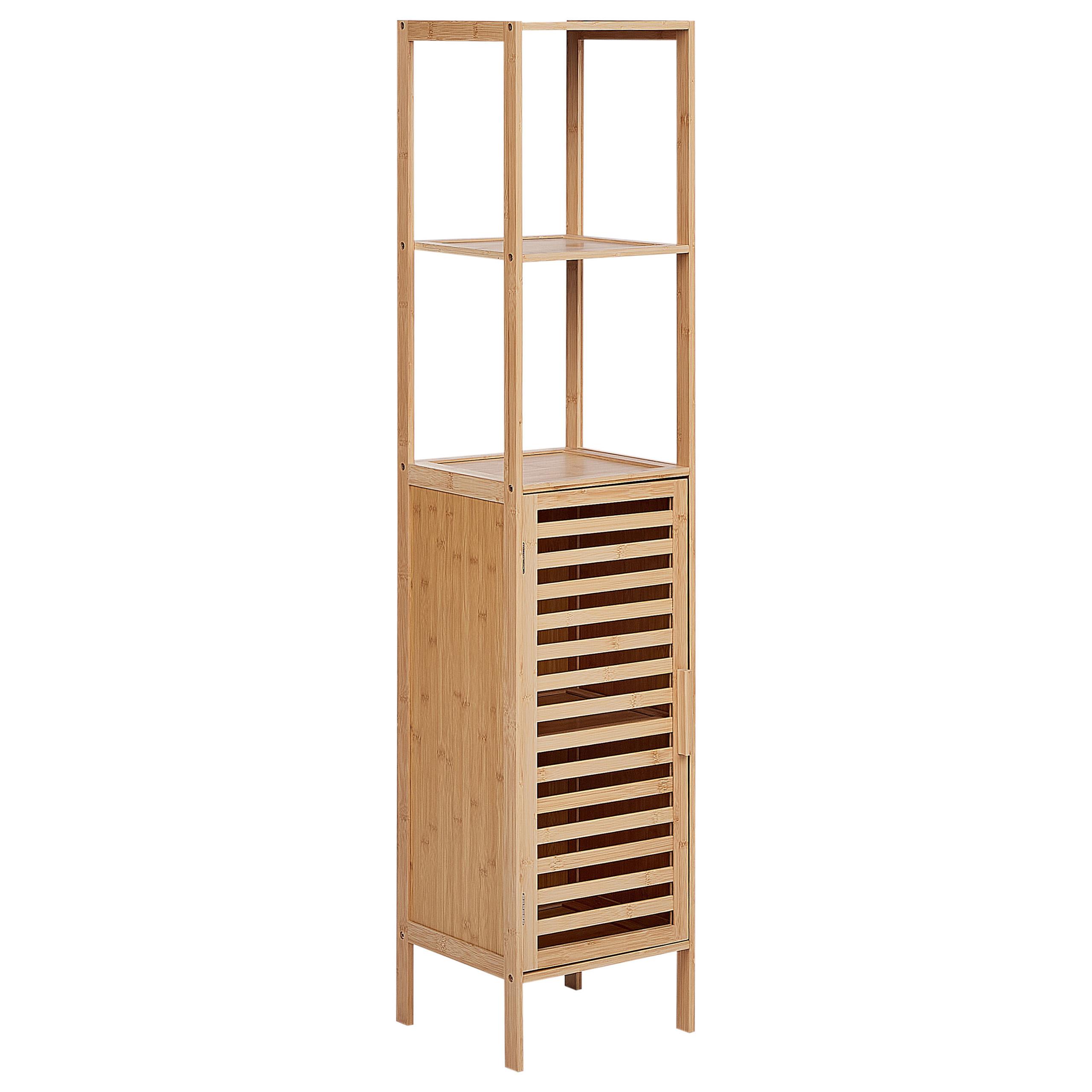REGAL Bambusholz Hellbraun Owasso - Hellbraun, Holz (32/145/30cm) - Beliani
