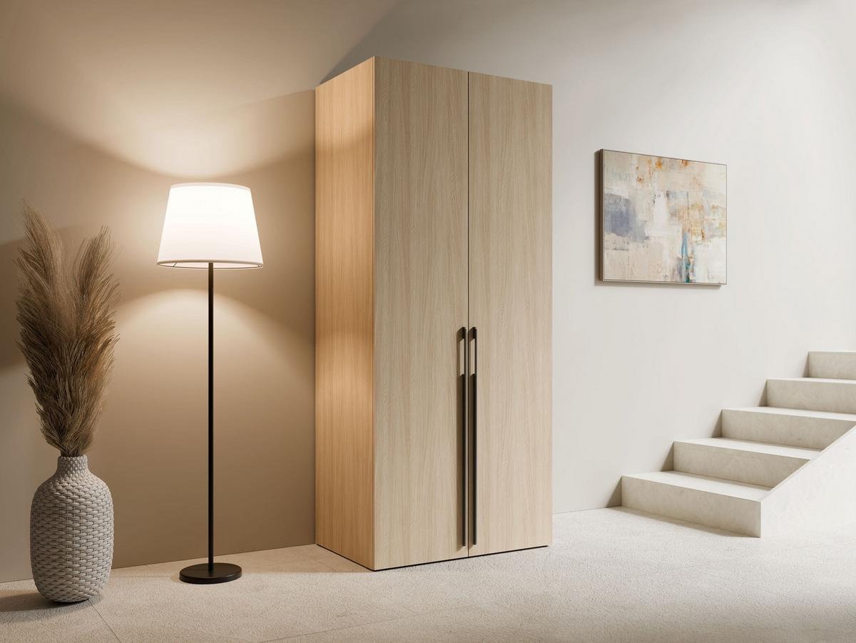 KLEIDERSCHRANK Eiche Barista 91/208/58 - Eichefarben, Holzwerkstoff (91/208/58cm) - RAUMHIRSCH FURNITURE