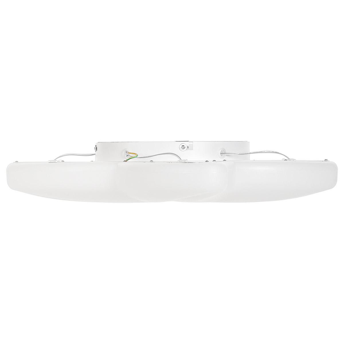 LED-DECKENLAMPE Weiß Surna - Weiß, Keramik (52/52/8cm) - Beliani