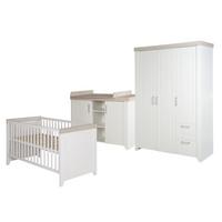 BABYZIMMER-SET Felicia I 3-teilig - Weiß, Holzwerkstoff (76/82/144cm) - Roba