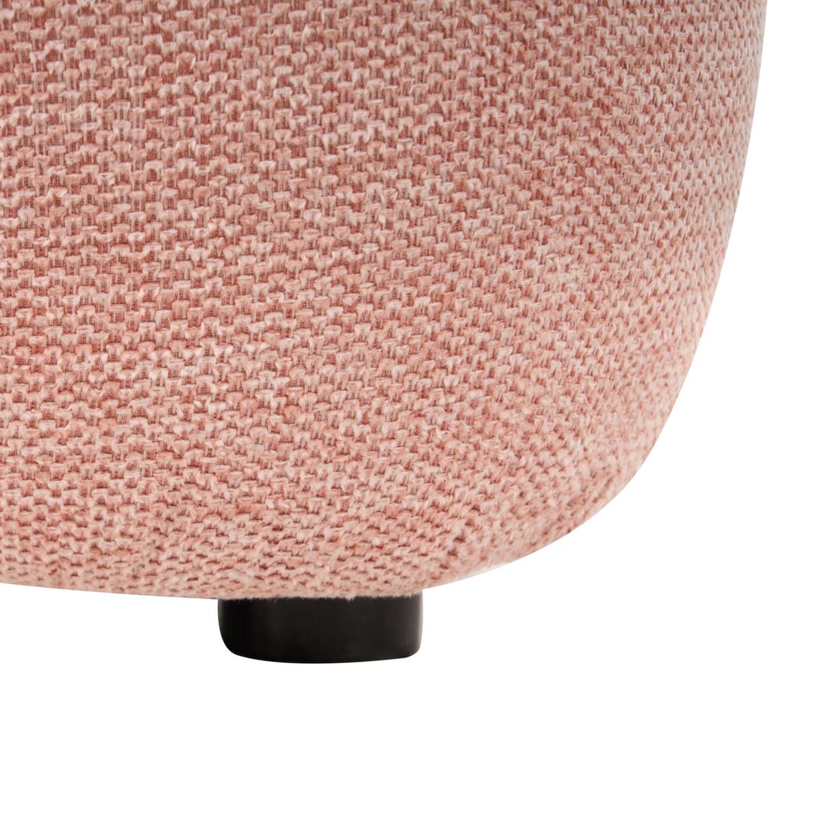 POUF Stoff Rosa Juno - Beige, Textil (35/38/35cm) - Beliani
