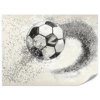 FOTOTAPETE für Kinderzimmer Abstrakter Sand Fußball Sport 200x140 - Beige/Creme, Papier (200/140cm) - Muralo