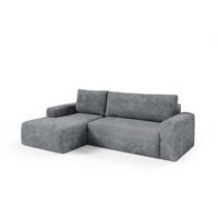 ECKSOFA Romeo 3 Sitzplätze Dunkelgrau - Grau, Holz (268/163cm) - Petits-meubles
