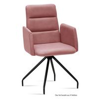 ARMLEHNSTUHL (8er-Set) Devora 52x92x60 Schwarz/Rosewood - Dunkelrosa/Schwarz, Kunststoff (60/92/52cm) - 58aufmkessel
