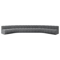 WOHNLANDSCHAFT modulares Sofa Montra-U2 - 581x174x70 cm Dunkelgrau - Dunkelgrau, Holzwerkstoff/Textil (581/70/174cm) - ALTDECOR