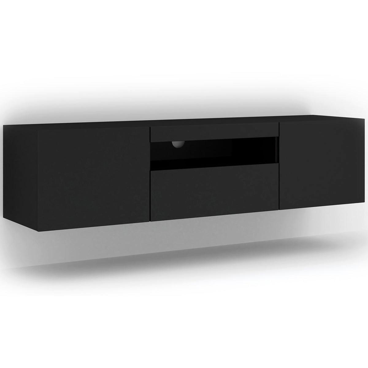 TV-MÖBEL Aurus Schwarz - Schwarz, Holzwerkstoff (150/36/37cm) - Petits-meubles