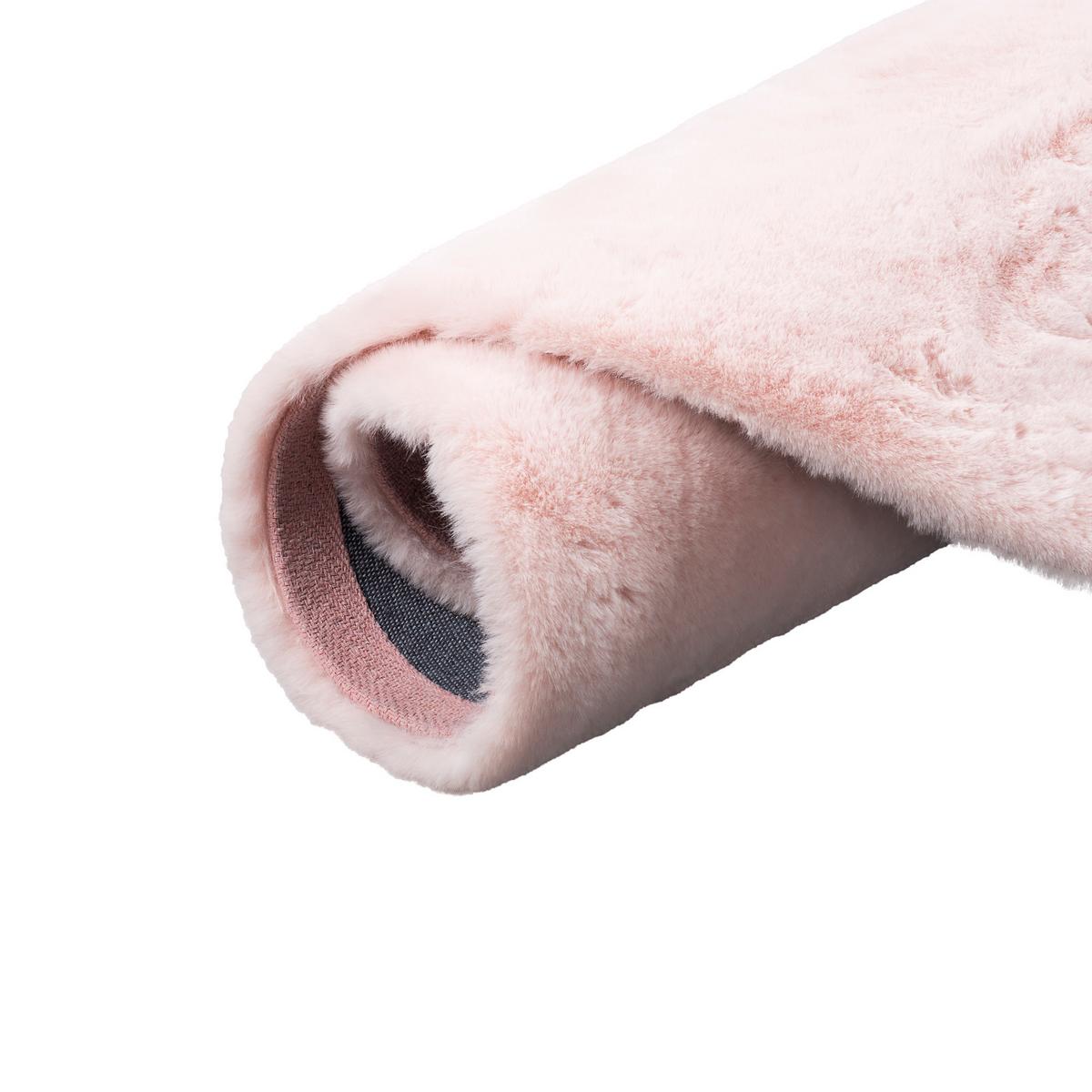 FELLTEPPICH LUXUS SUPER SOFT PLUSH RUND - Rosa, Textil (80/80cm) - Pergamon