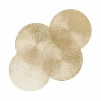 TISCHSET rund im 4er-Set, gold, 38 cm - Goldfarben, Kunststoff (38/38cm) - Homescapes