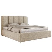 POLSTERBETT SAVINO CLASSIC 160/200 - Beige Struktur - Multipocket-Matratze - Beige, Textil (160/200cm) - MKS