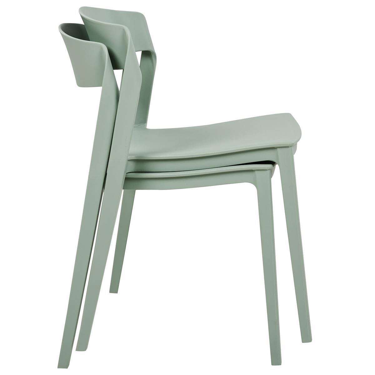 ESSZIMMERSTUHL 2er-Set Kunststoff Grün Somers - Grün, Kunststoff (48/77/51cm) - Beliani